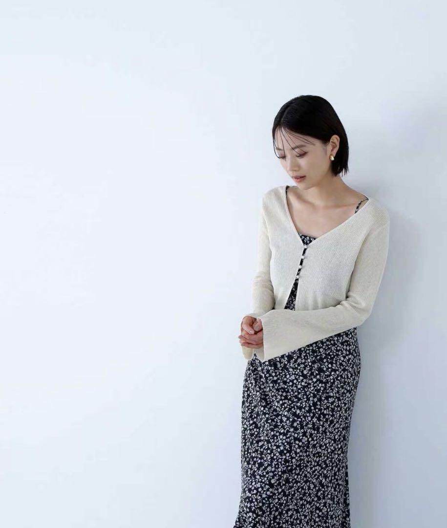 NATURAL BEAUTY BASIC シアーカーデ＆プリントキャミワンピース