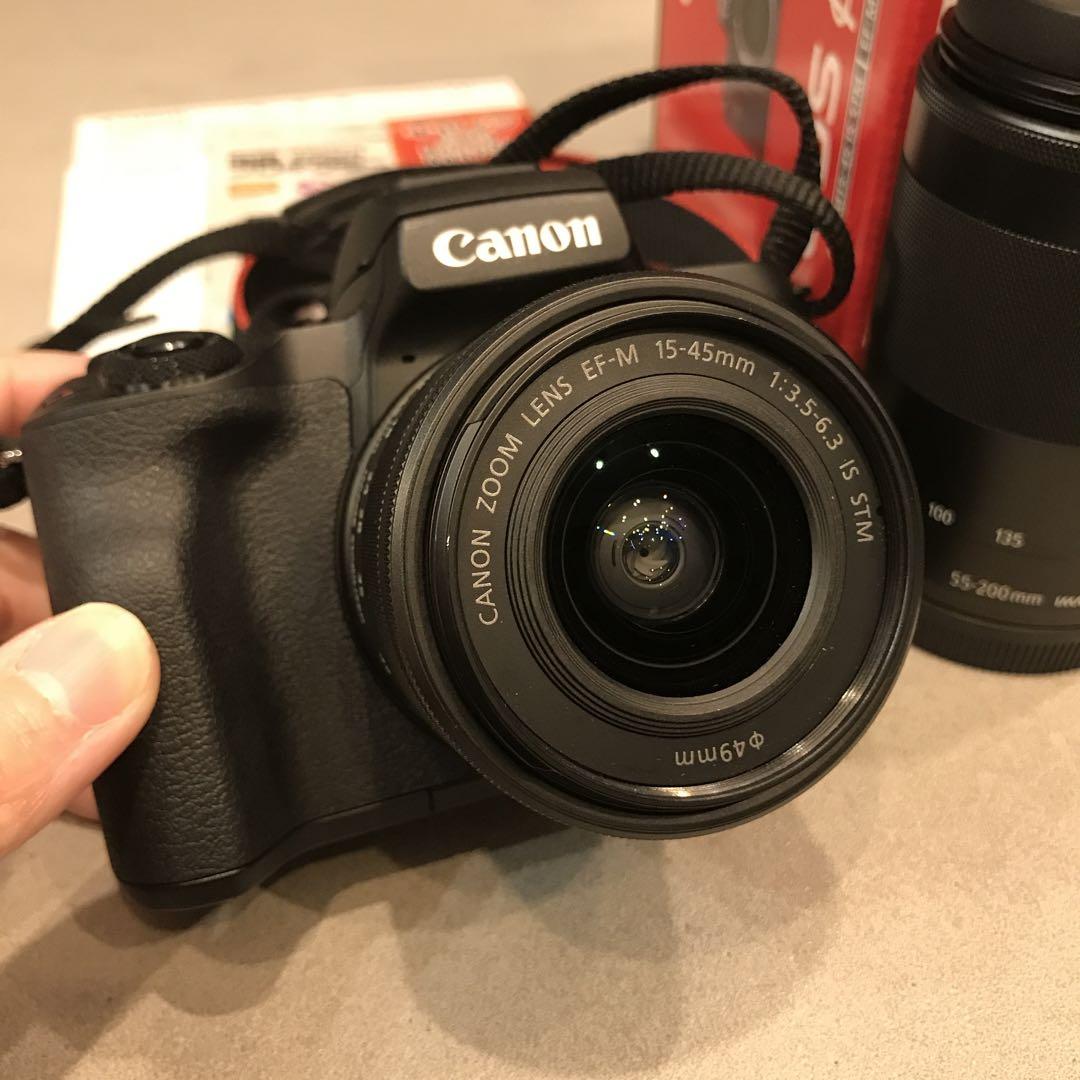 Canon EOS KISS M Wズームキット BK デジタルカメラ
