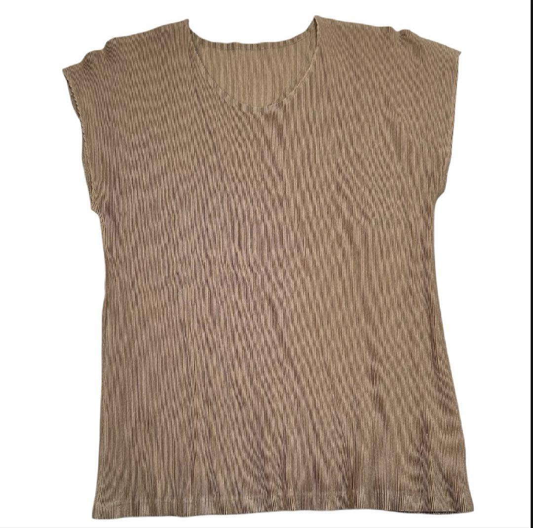 ISSEY MIYAKE プリーツプリーズ トップス 茶 トップス 3