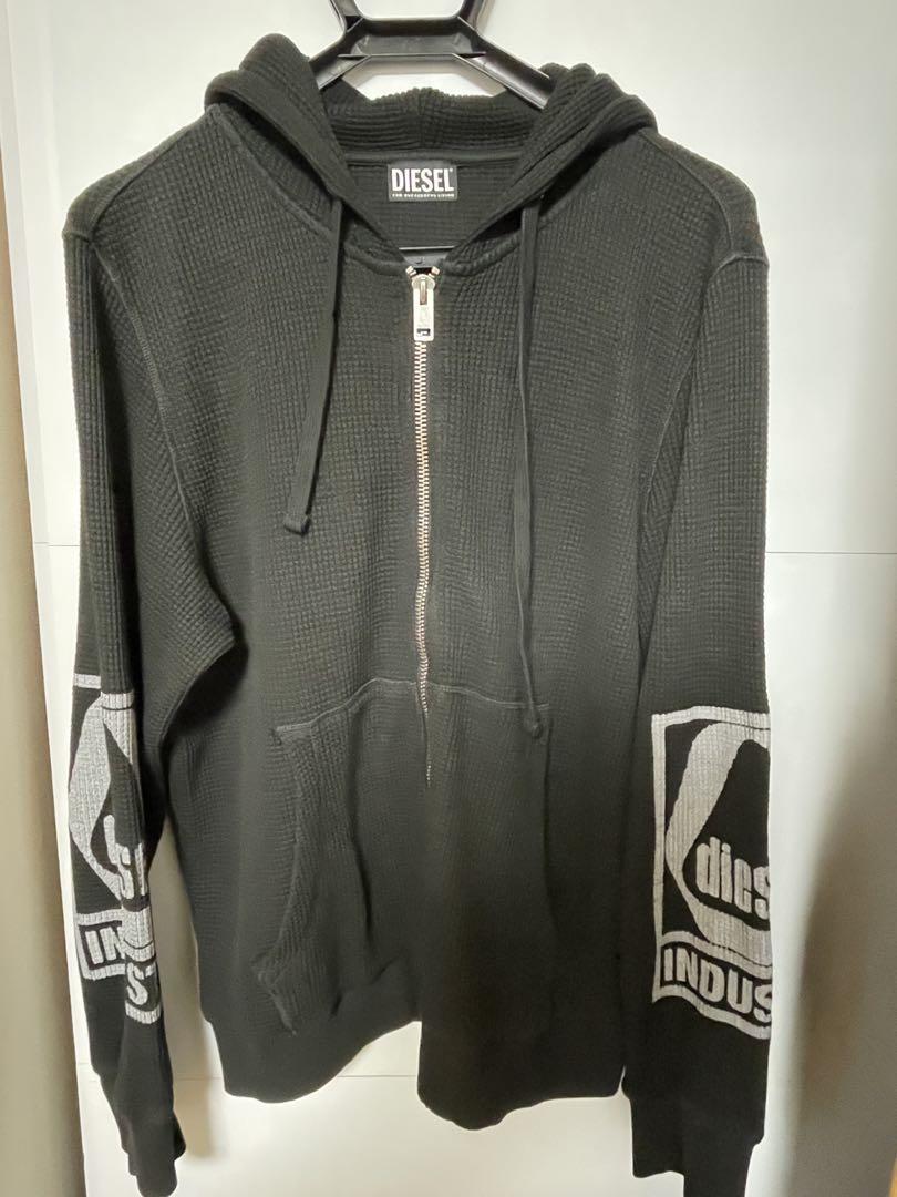 DIESEL ワッフルパーカー ブラック