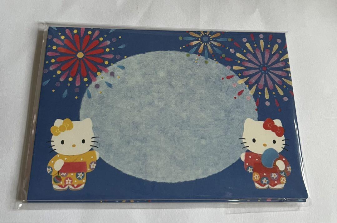 サンリオキティ＆ミミィの浴衣絵はがき8枚セット