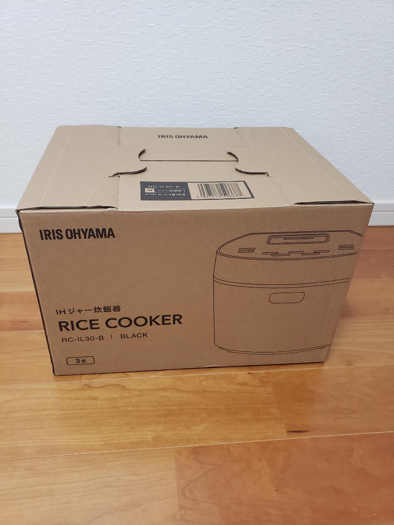 未使用アイリスオーヤマ IHジャー炊飯器 RC-IL30-B 3合炊