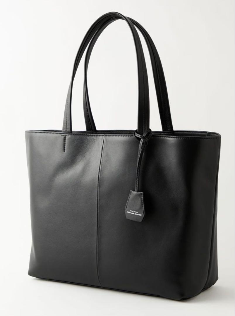 【美品】green label relaxing レザー トートバッグ ブラック