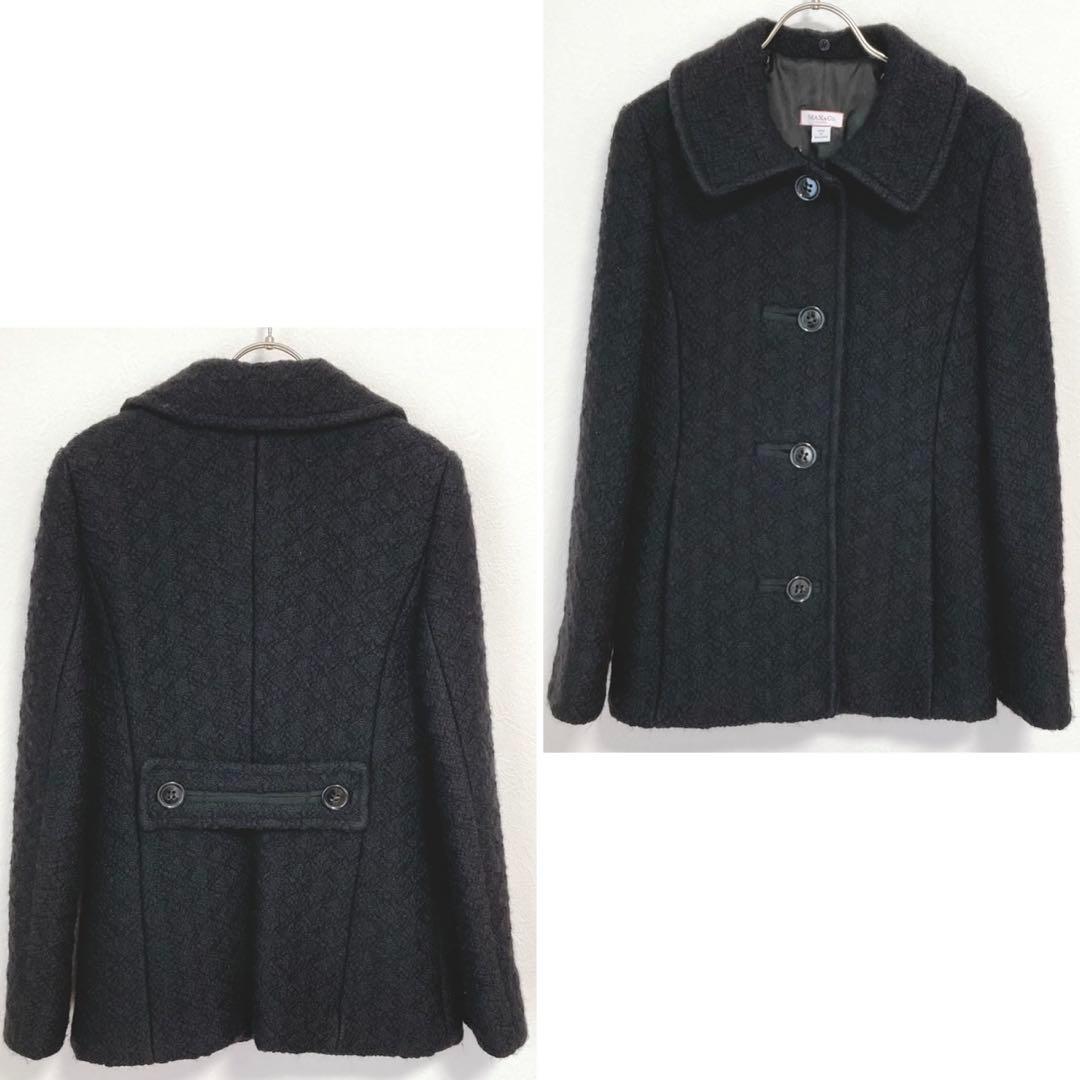 MAX&Co. 2way ウールコート ラビットファー 38 ブラック