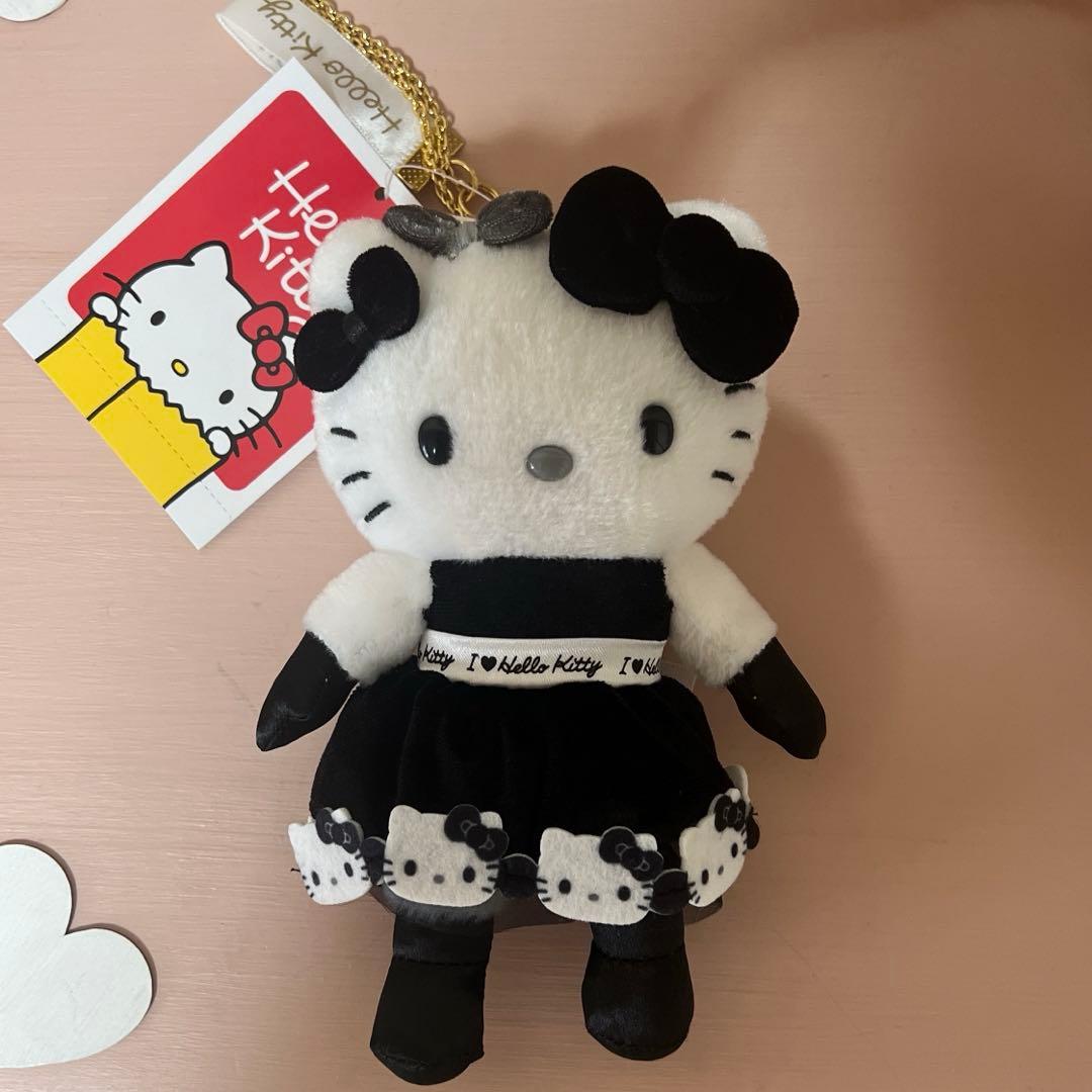 ハローキティ展 京都限定 マスコットキーホルダー 雪うさぎ モノトーン