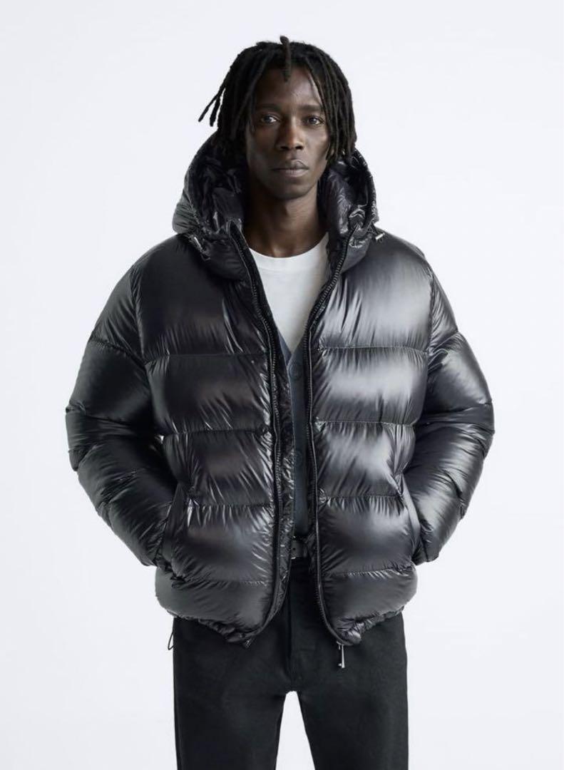 ZARA 100% ダウン キルティングジャケット パフジャケット