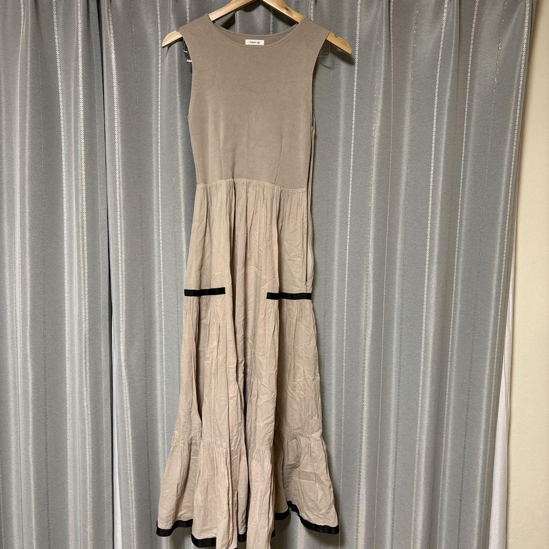 FRAY I.D ノースリーブロングワンピース ベージュ