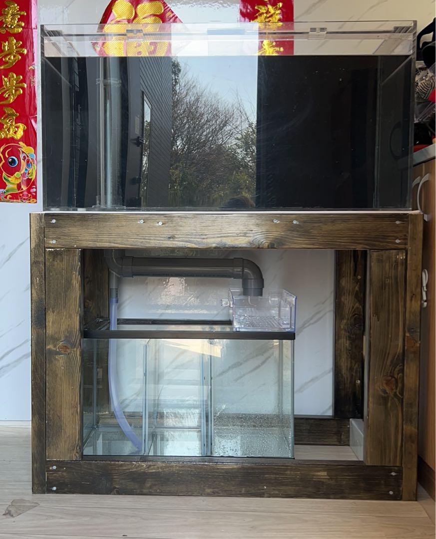 引き取り限定 オーバーフロー 90×45×45 アクリル水槽と台セット 防水防 引き取り限定 オーバーフロー 90×45×45 アクリル水槽と台セット 防水防