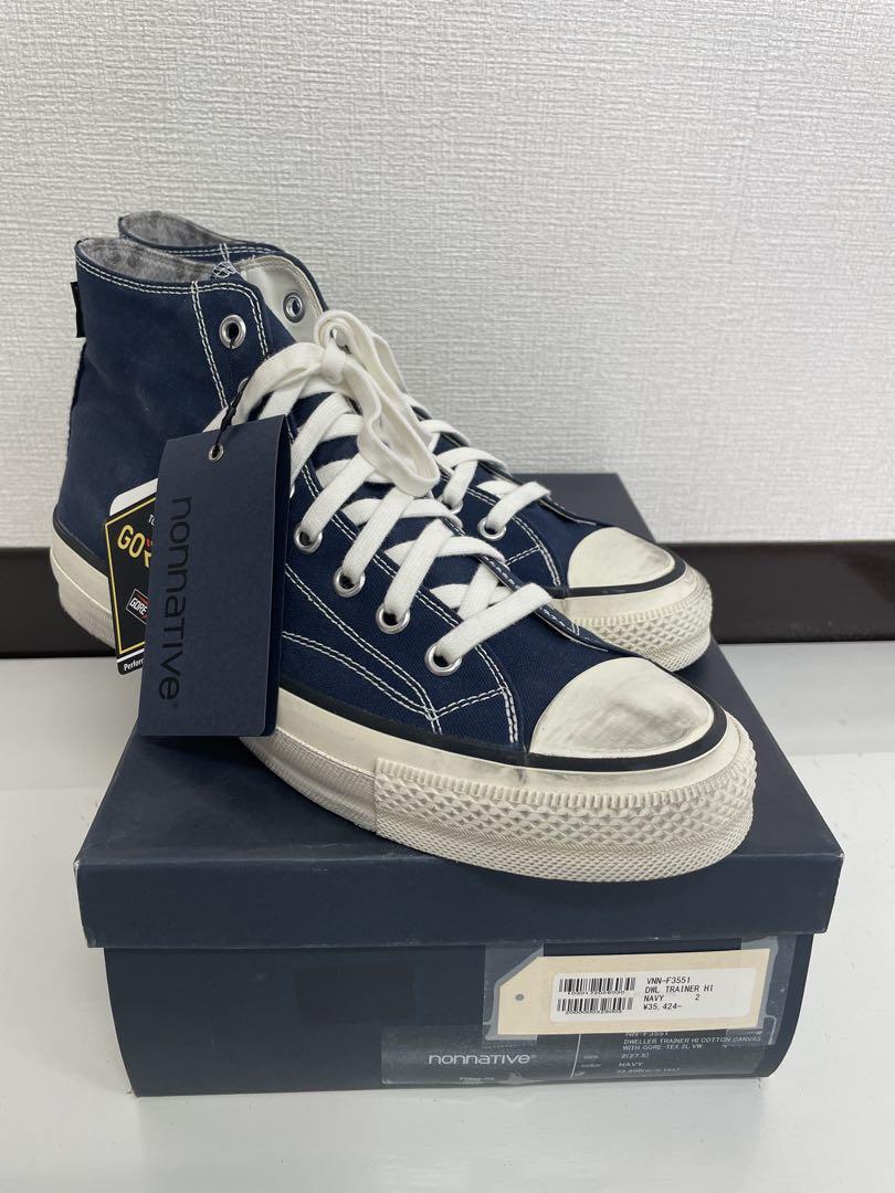 nonnative ネイビー ハイカットスニーカー