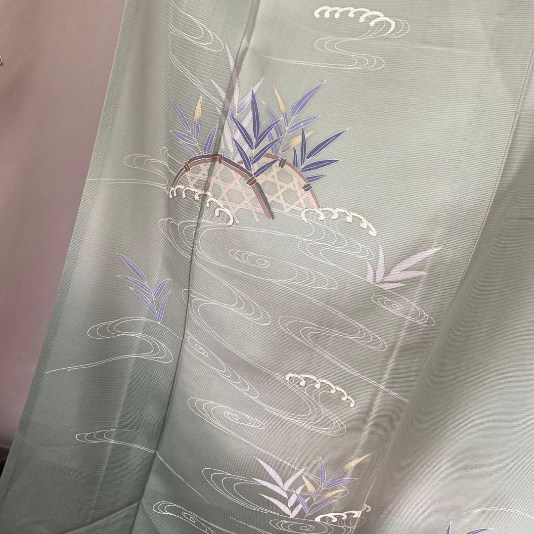 再追加販売 絽 夏物 グラデーション 付け下げ 着物 文月03-10s