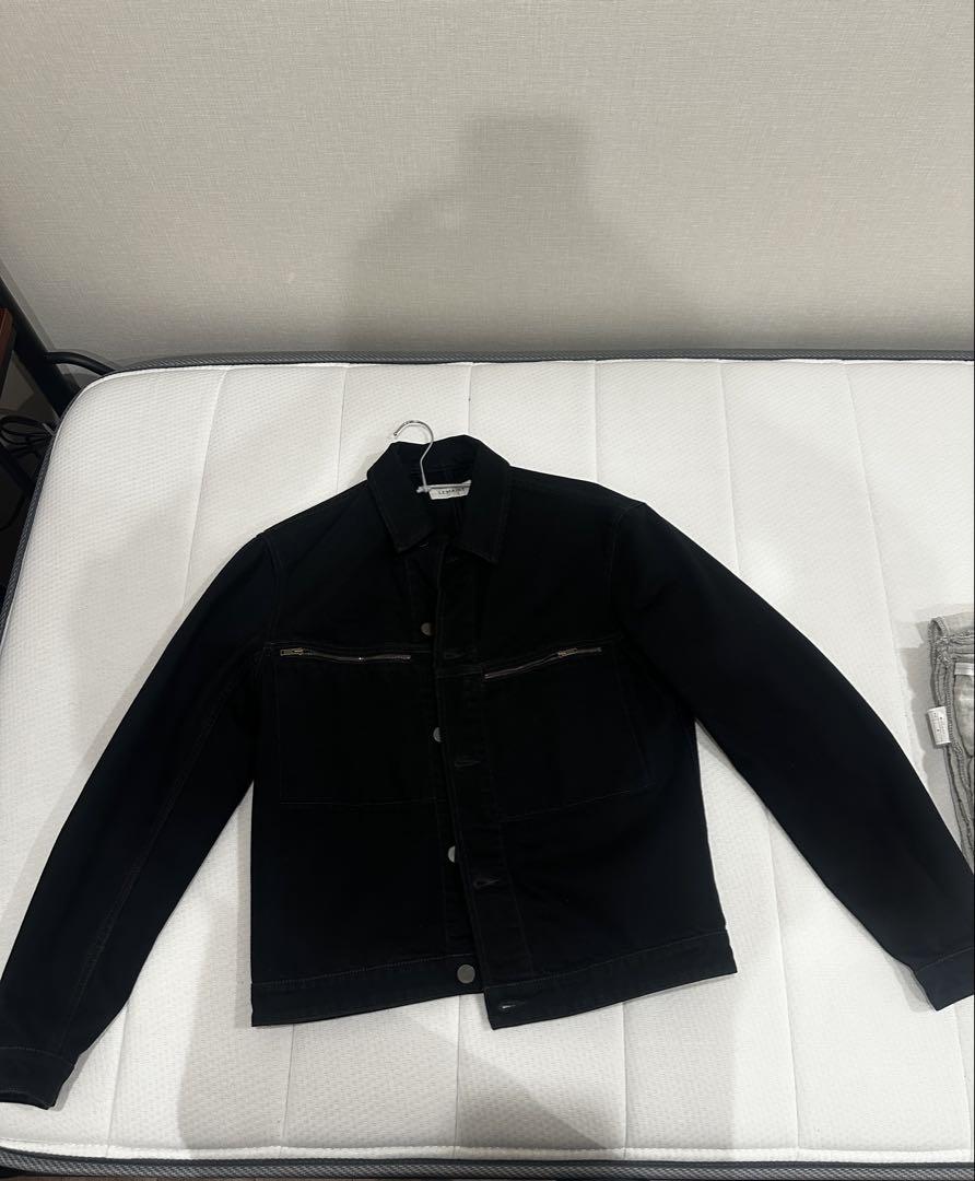 Lemaire zip up black trucker jacket