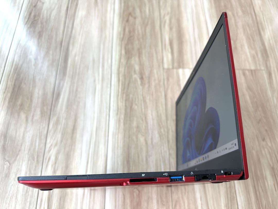 【軽量レッド☆タッチパネル搭載】 LIFEBOOK U938/S 超軽量 赤 Office2021付！超軽量 約799g 薄型赤LIFEBOOK U938/S Windows
