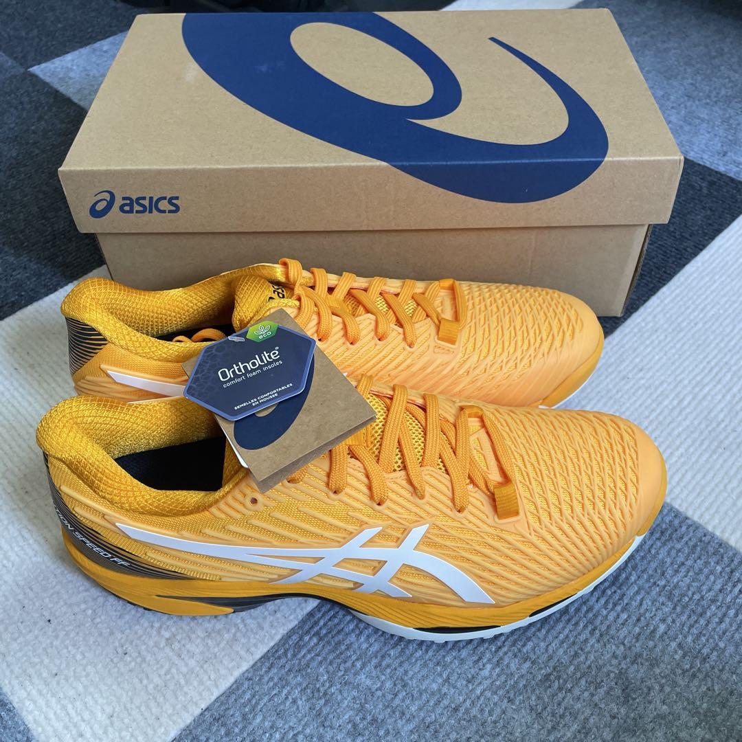 ASICS テニスシューズ オレンジ Ortholite