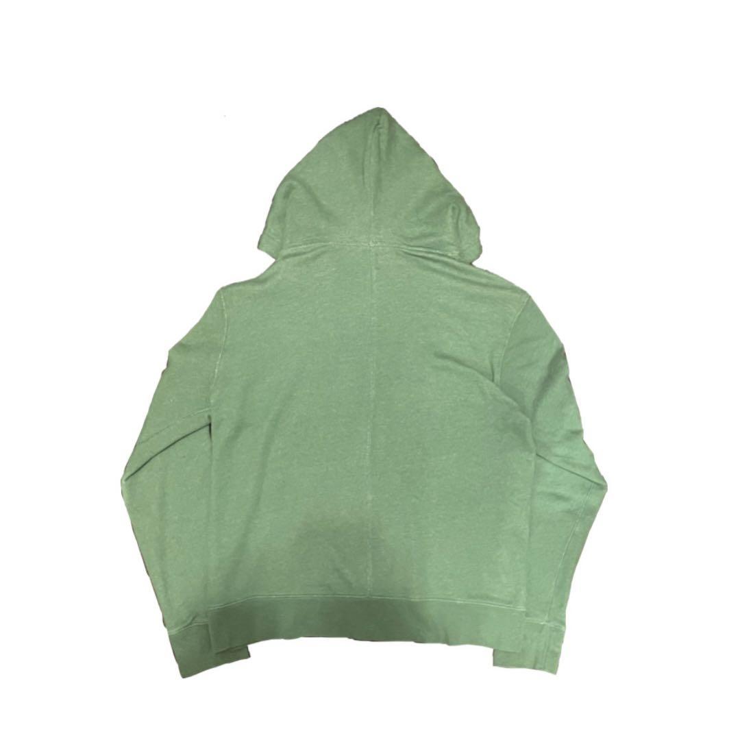 80s GAP ダブルジップ パーカー パッチワーク グリーン 差し色