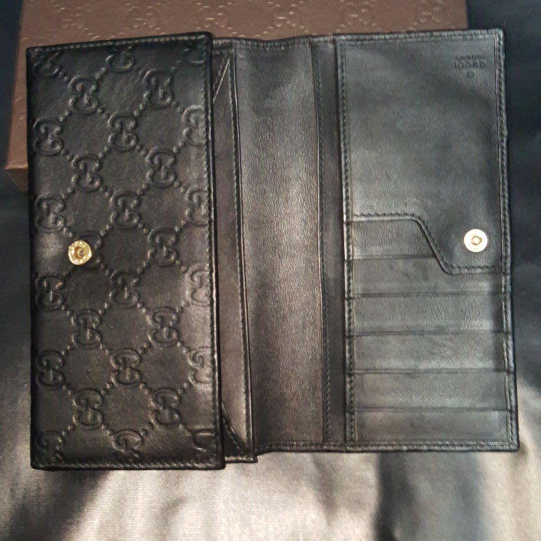 GUCCI グッチ2つ折り財布|長財布ブラック