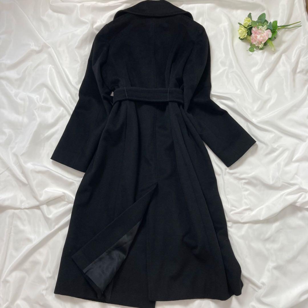 低価爆買い 極美品 MaxMara STUDIO ロングコート マニュエラ 羊毛 44 黒 cjTkY-m77144314478 格安国産