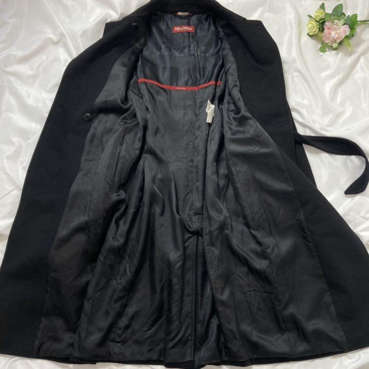 低価爆買い 極美品 MaxMara STUDIO ロングコート マニュエラ 羊毛 44 黒 cjTkY-m77144314478 格安国産