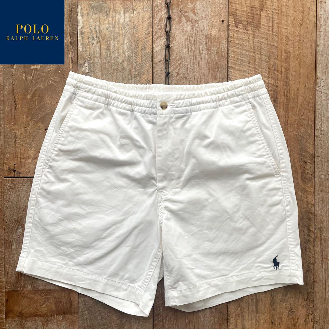 【美品】POLO RALPH LAUREN イージー ショーツ ショートパンツ 極美品】POLO RALPH LAUREN イージー ショーツ M ホワイト