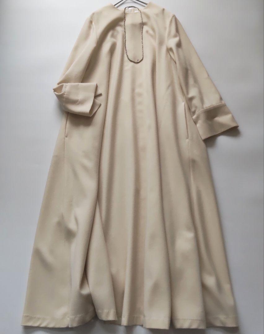 ランキング2025 美品 長袖 ロングワンピース ウール カシミヤ混 エブール ワンピース
