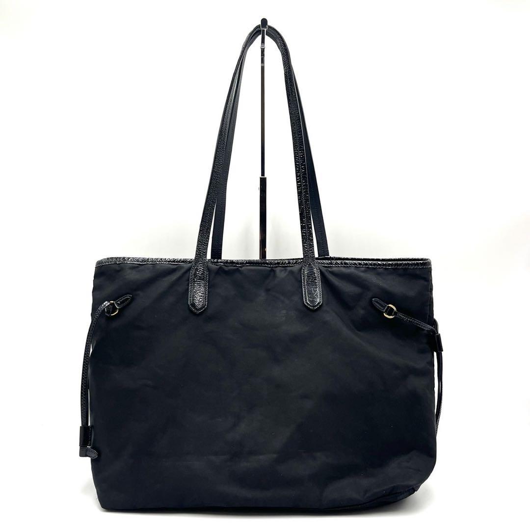 【良品✨】PRADA プラダ トートバッグ ハンドバッグ ナイロン 巾着 黒 画像2
