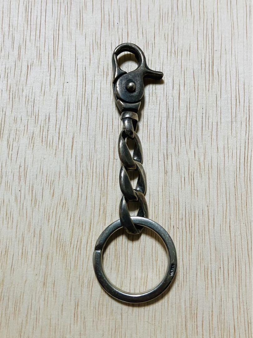 シルバー925製 クロスモチーフ キーチェーン フック カラビナ ヴィンテージ