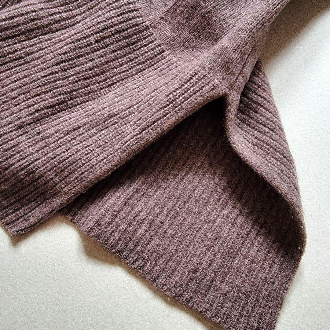 ミラオーウェン○美品♪カシミヤ混サイドスリット入りオーバー