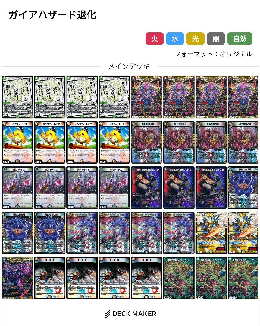 格安ガイアハザード退化デッキ - メルカリ