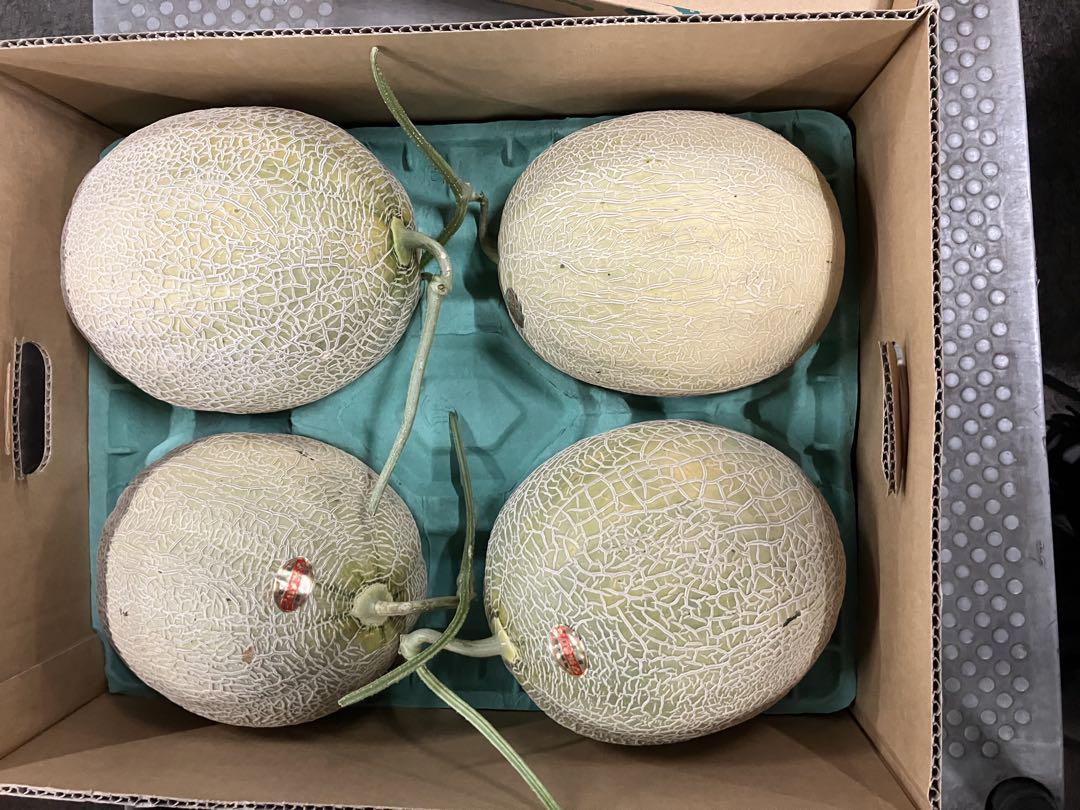 夕張メロン個選品　訳あり4玉サイズ約8キロ　クール便