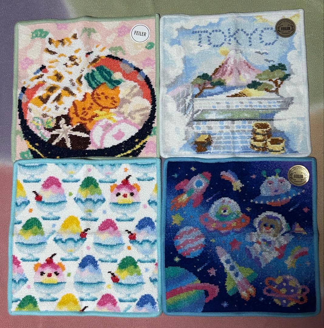 未使用　ラブラリー ハンカチ 4枚セット