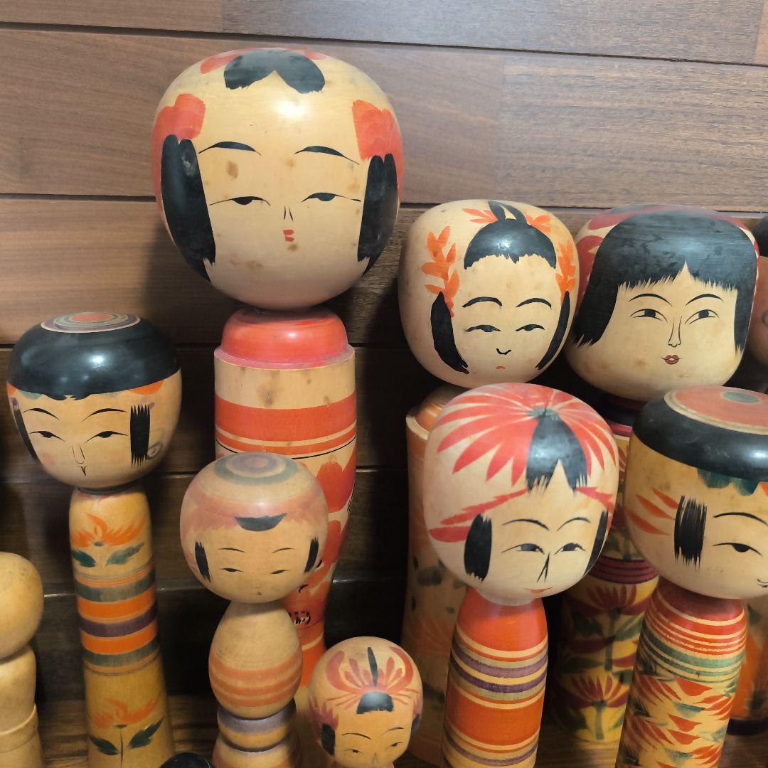 昭和レトロ こけし 大量まとめ売り 天然木製 日本製 伝統工芸品