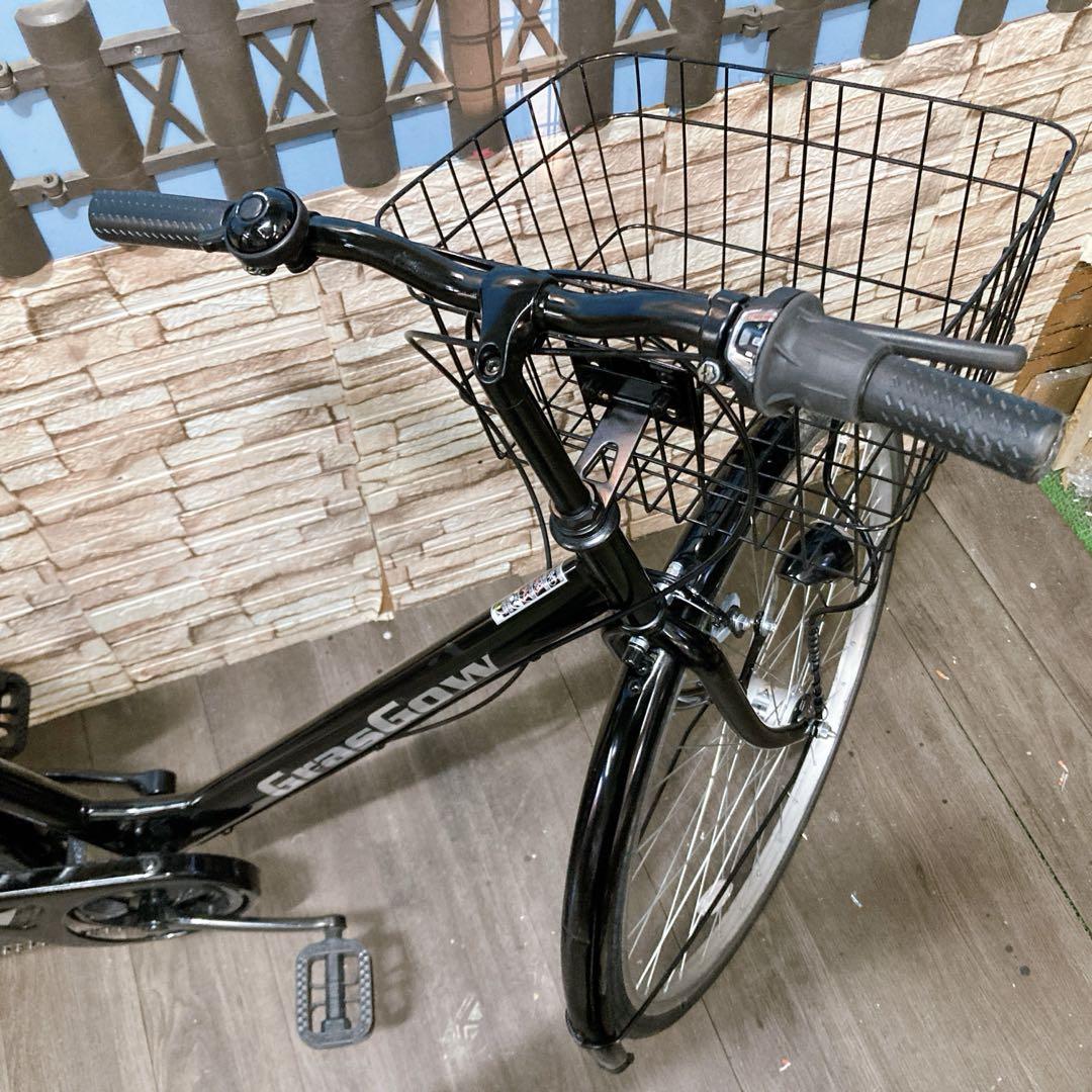 cエリア配送価格 シティ車 GrasGow ブラック 27インチ 変速付き