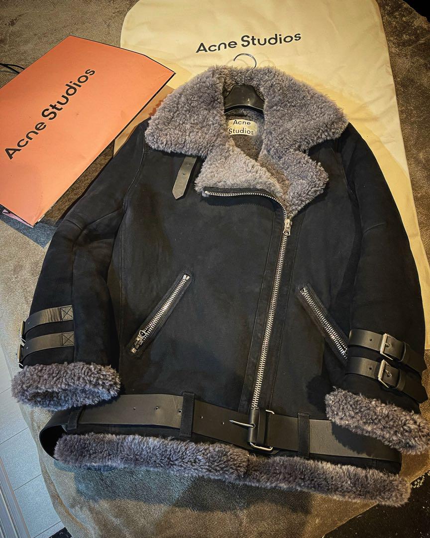 ACNE STUDIOS ムートン ライダース 38 velocite スエード