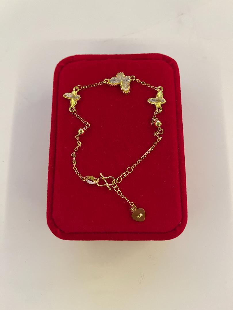 999刻印 ハートチャームブレスレット 24K 999刻印 ハートチャームブレスレット 24K