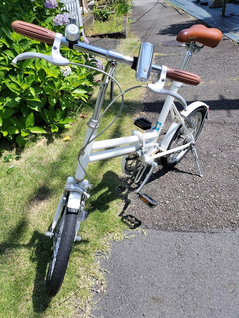 折りたたみ自転車 ホワイト　ブリジストン