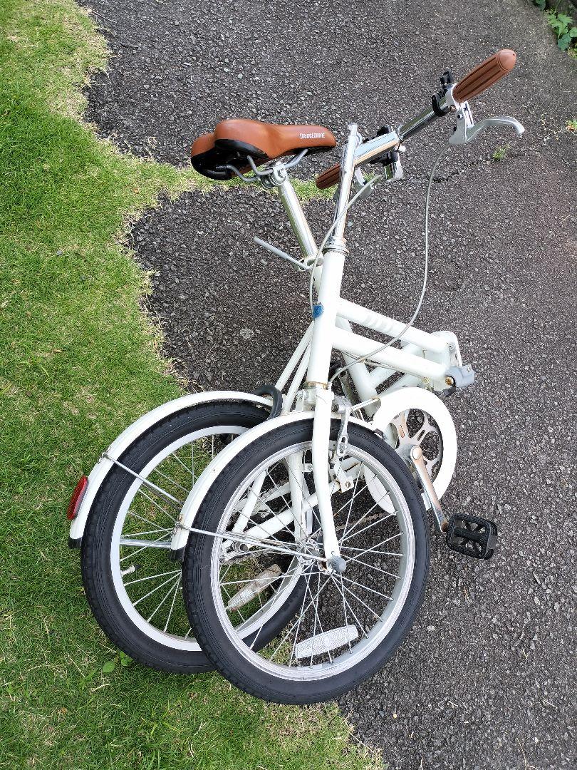 折りたたみ自転車 ホワイト　ブリジストン