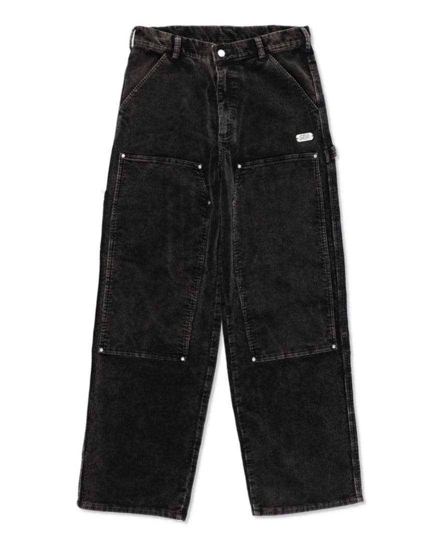 黒L Wash Corduroy W Knee PantL・WIND AND SEA