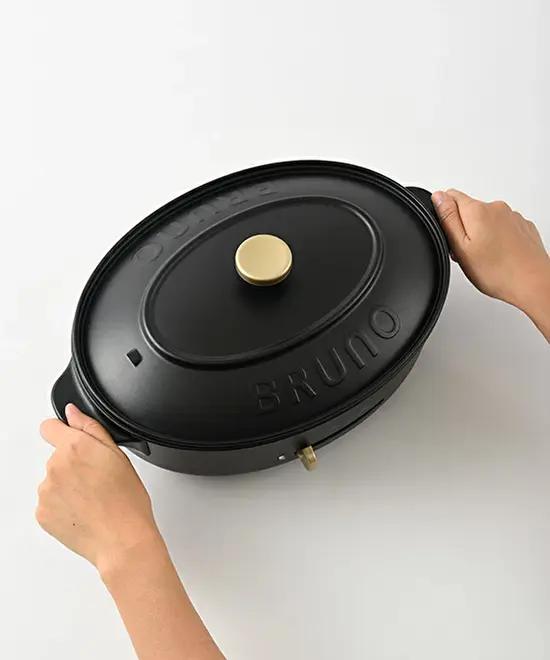 オーバルホットプレート ブラック 黒