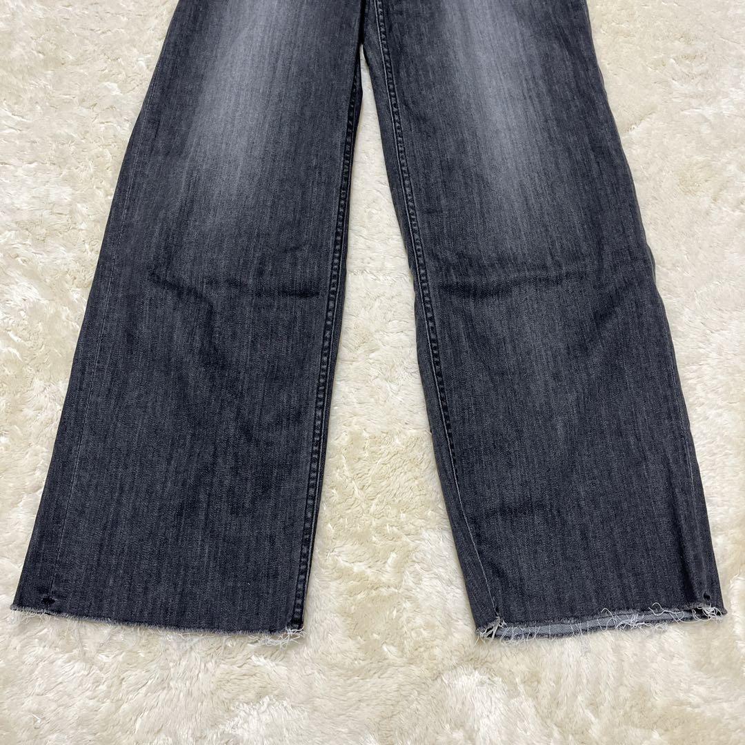 美品✨ヤヌーク LILITH グレーワイドストレートデニムパンツ