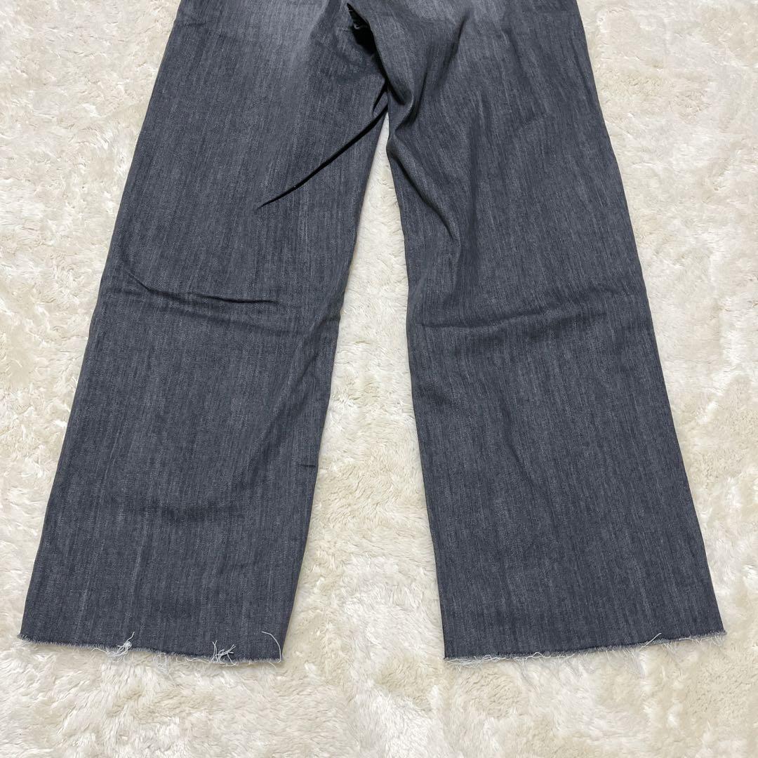美品✨ヤヌーク LILITH グレーワイドストレートデニムパンツ