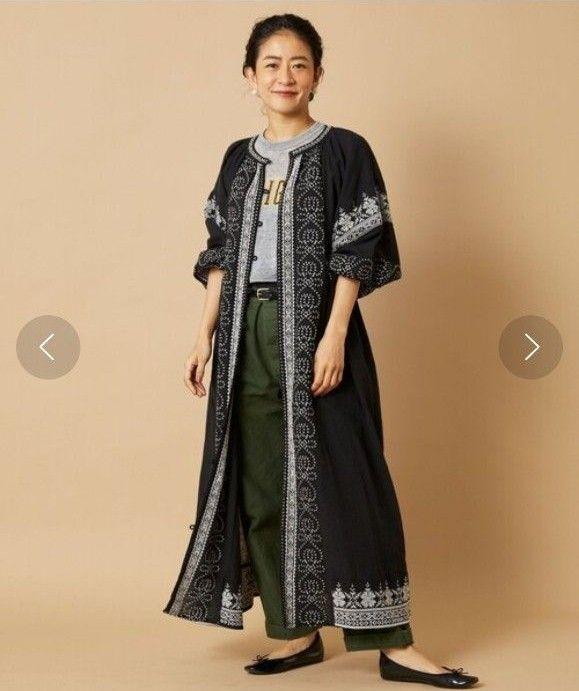 Freada フリーダ インドコード刺繍ワンピース 2023SS 黒 定価2.7