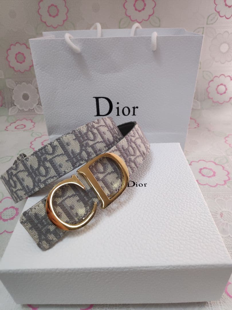 黒と金のメッシュデザインレザーベルト