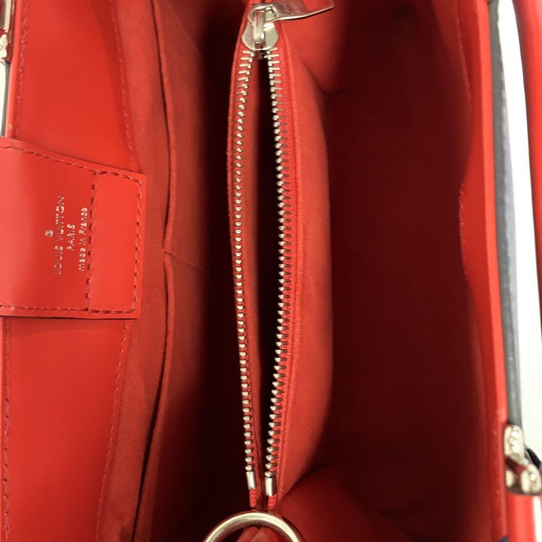 Louis Vuitton エピレザー ハンドバッグ ネイビーレッドヴィトン