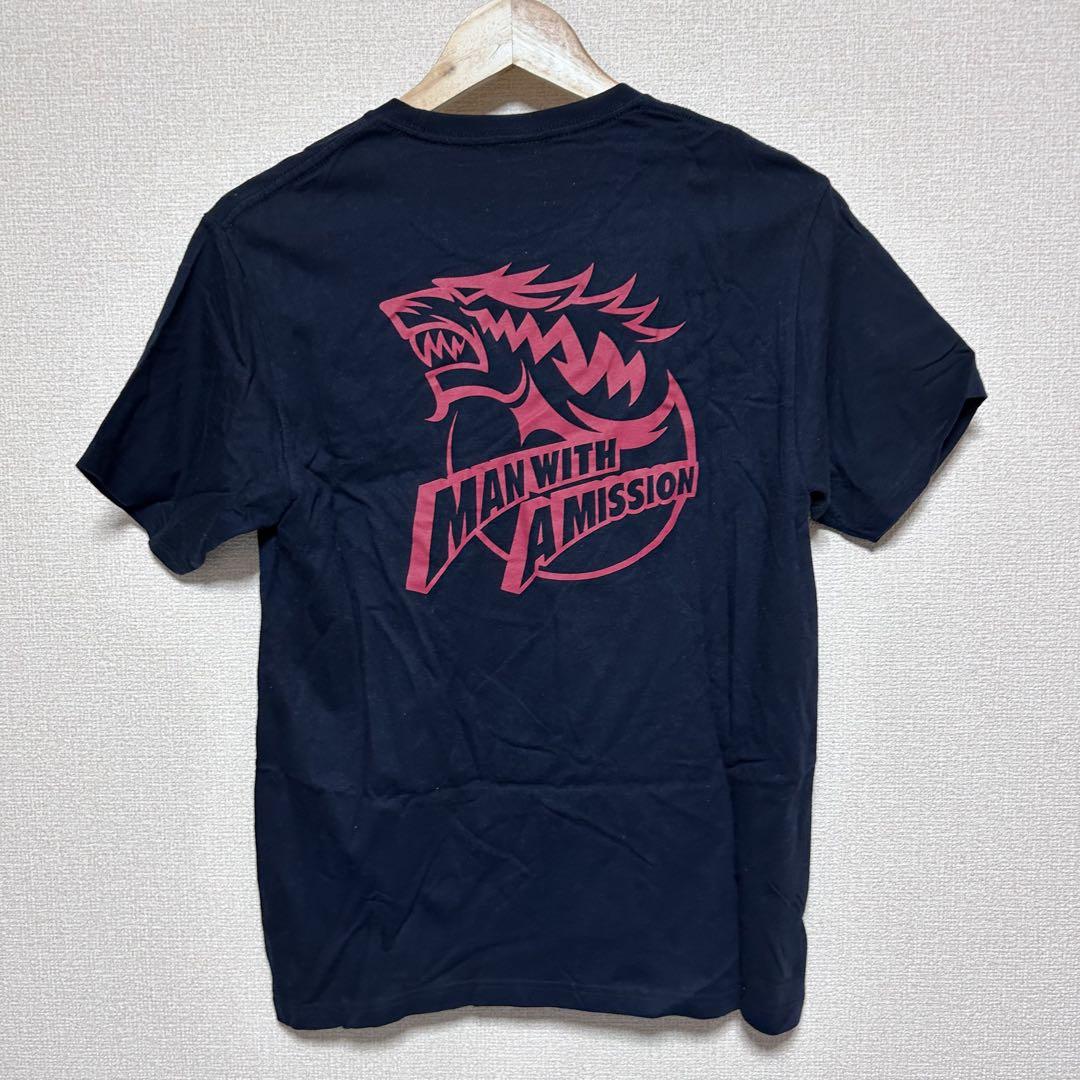 北海道限定』MAN WITH A MISSION Tシャツ Lサイズ ネイビー
