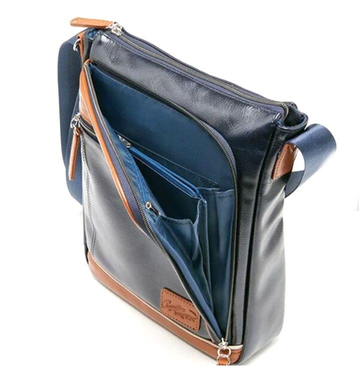 ✨美品✨クロコダイル ショルダーバッグ ネイビー ビジネス