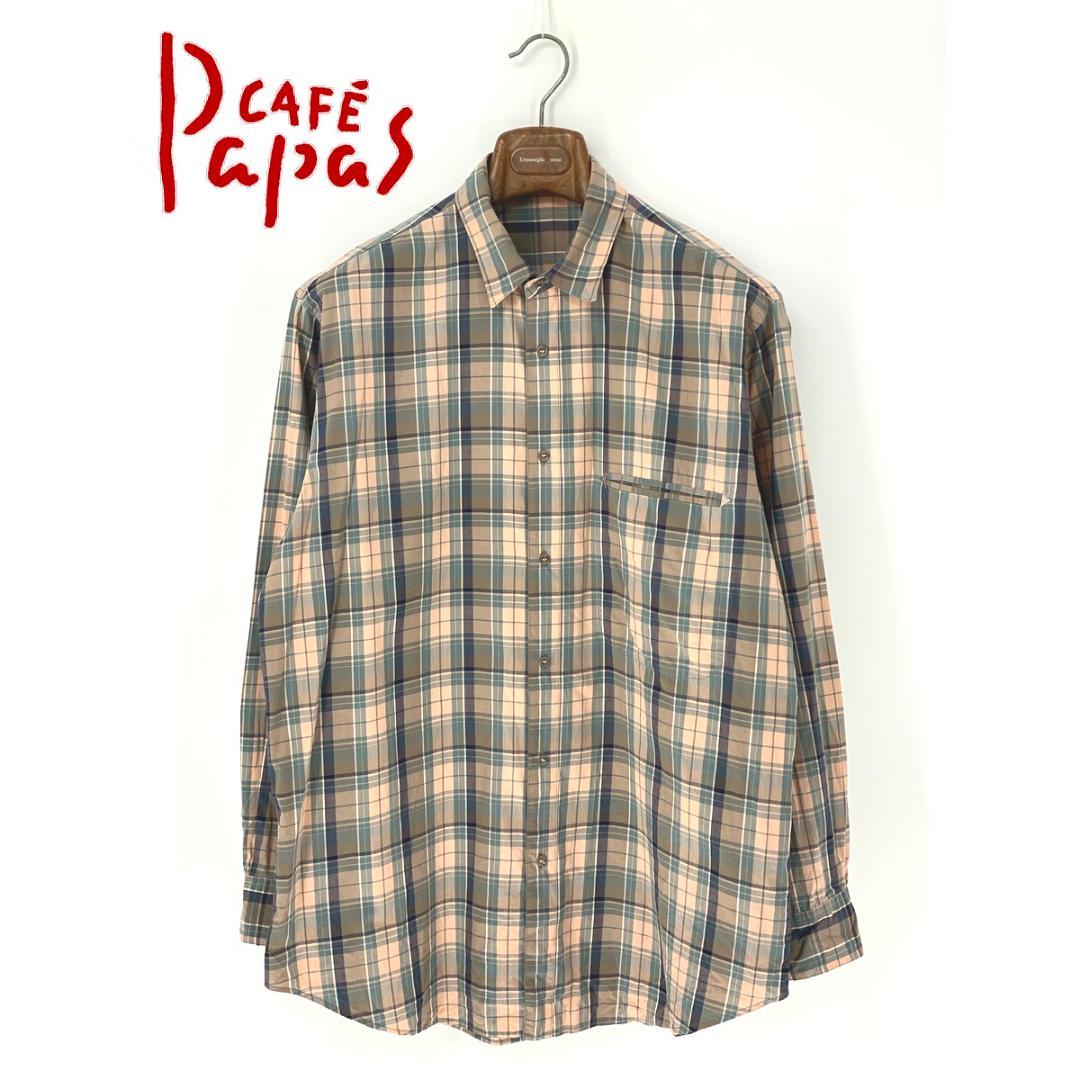 A8921/ビンテージ 80s 90s 春夏 PAPAS パパス コット 長袖