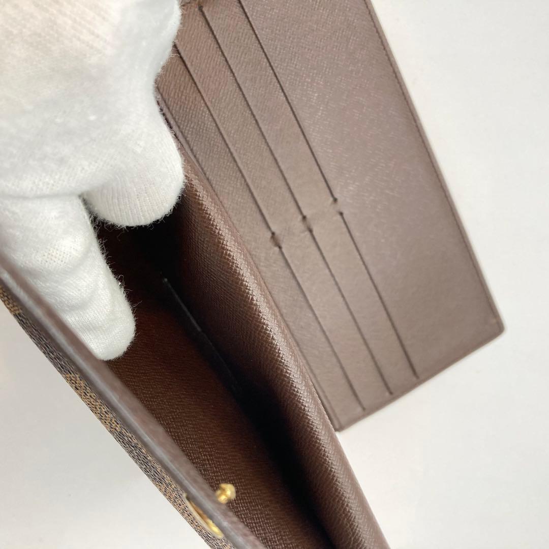 LOUIS VUITTON ダミエ ポルトトレゾールインターナショナル ブラウン LOUIS VUITTON ダミエ ポルトトレゾールインターナショナル ブラウン