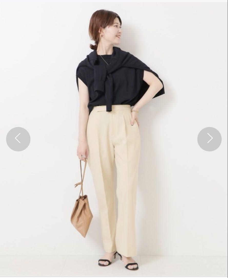 Spick & Span ドライタッチバックスリットストレートパンツ