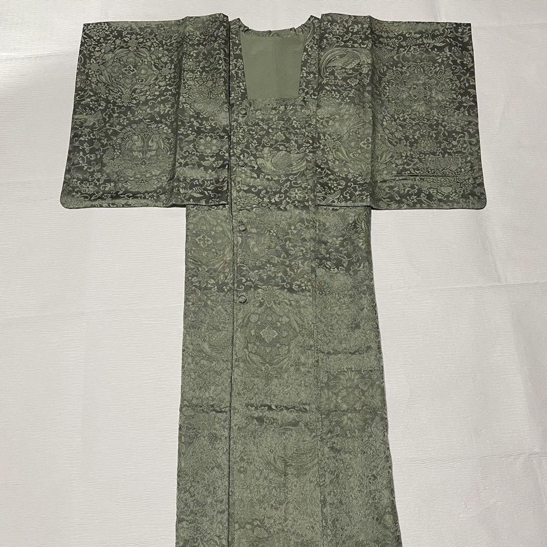 道行ロングコート　袷　天目織　正絹　新品　超美品　ガード加工仕上