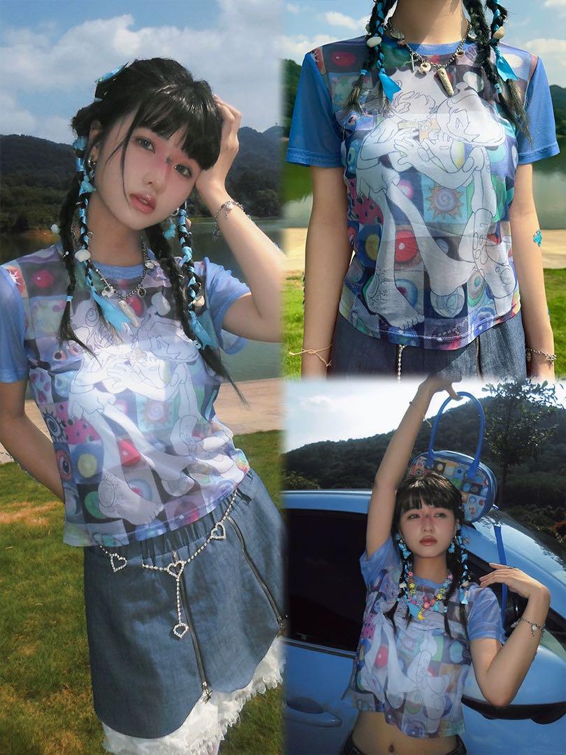 Hashtag DDD 平成　Y2K 00s トップス　セカンドスキン