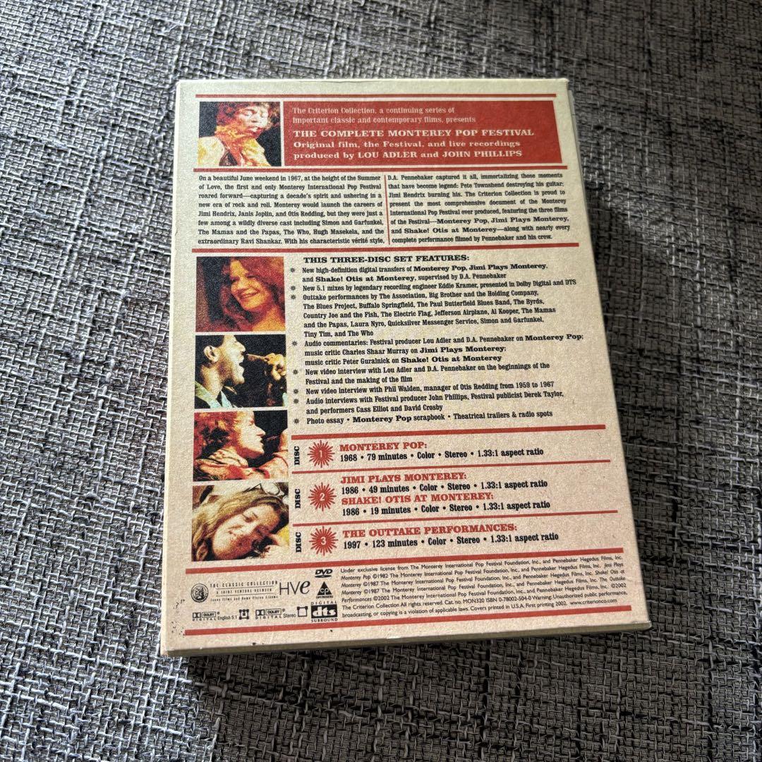 【状態良好】COMPLETE MONTEREY POP FESTIVAL DVD